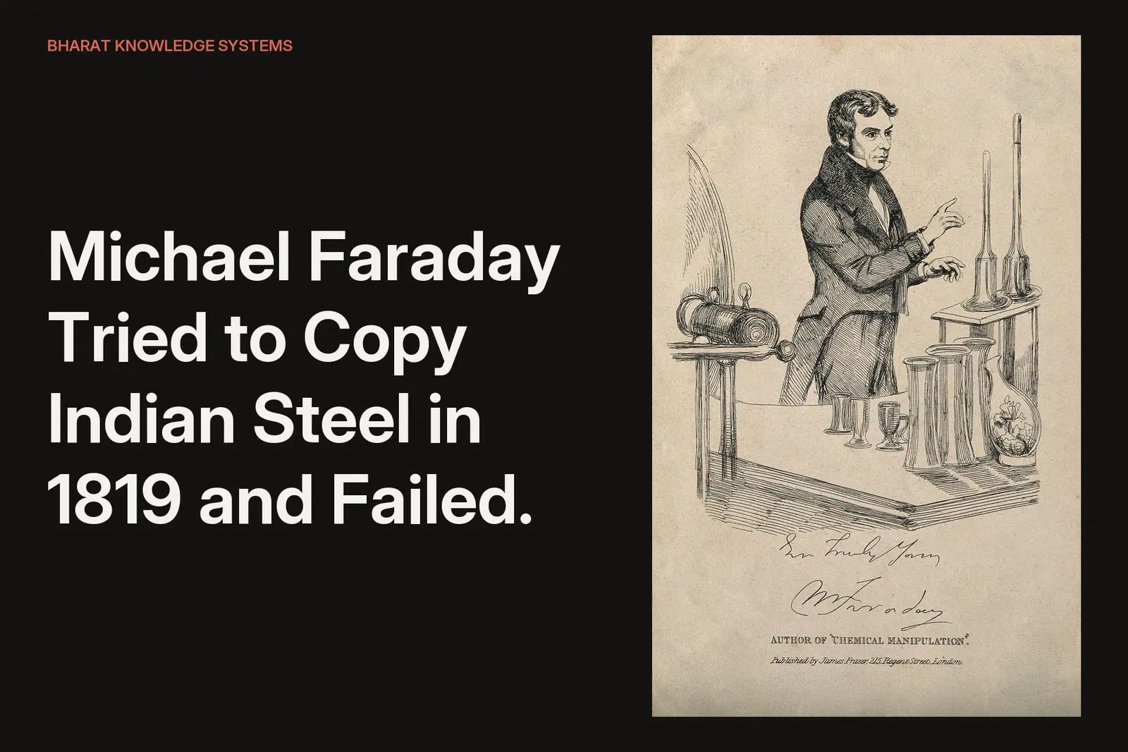 Michael Faraday Tried to Copy Indian Steel in 1819 and Failed